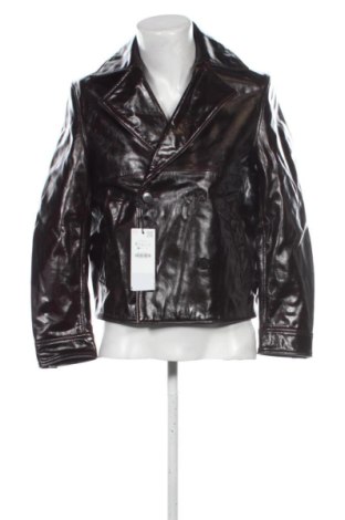 Pánska kožená bunda  Zara, Veľkosť S, Farba Hnedá, Cena  103,83 €, #137698505