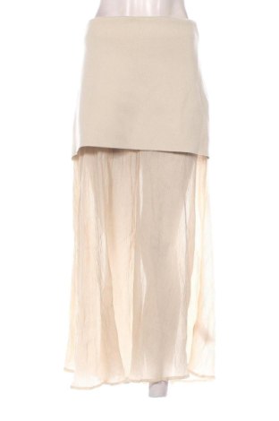 Fustă Zara, Mărime XL, Culoare Ecru, Preț 99,73 Lei, #137716225