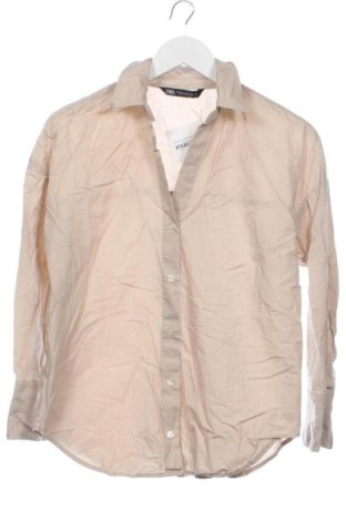 Дамска риза Zara, Размер XS, Цвят Бежов, Цена 10,29 €, #137736259