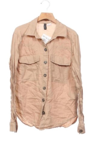 Дамска риза H&M, Размер XXS, Цвят Бежов, Цена 23,80 €, #137742376