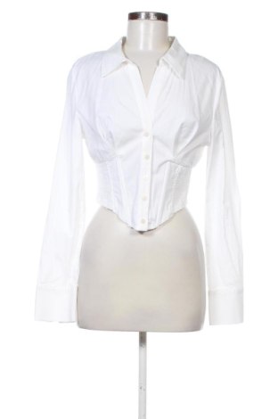 Дамска риза Bershka, Размер L, Цвят Бял, Цена 13,00 €, #137789450