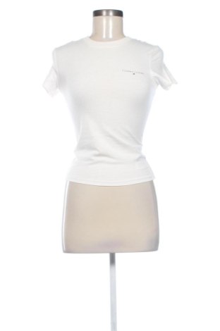 Tricou de femei Tommy Jeans, Mărime XS, Culoare Ecru, Preț 228,99 Lei, #137796567