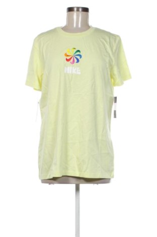 Damski T-shirt Nike, Rozmiar L, Kolor Żółty, Cena 135,47 zł, #137797081