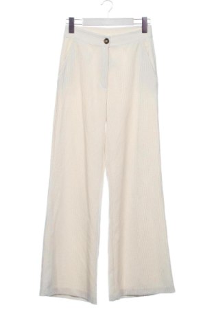 Pantaloni de velvet de femei Unbranded, Mărime XS, Culoare Ecru, Preț 52,00 Lei, #137735624