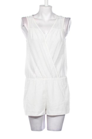 Salopetă scurtă de damă Bershka, Mărime M, Culoare Alb, Preț 62,99 Lei, #137730187