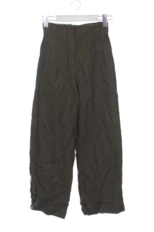 Pantaloni de femei Zara, Mărime XXS, Culoare Verde, Preț 75,00 Lei, #137736328