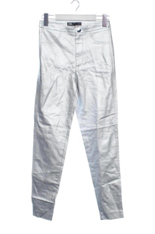 Дамски панталон Zara, Размер S, Цвят Сребрист, Цена 14,00 €, #137758971