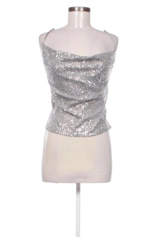 Дамски топ Zara, Размер S, Цвят Сребрист, Цена 14,00 €, #137767681