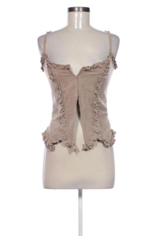 Top de femei Clockhouse, Mărime M, Culoare Bej, Preț 78,74 Lei, #137775306