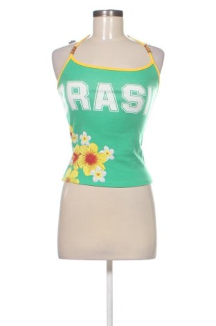 Дамски топ Bershka, Размер S, Цвят Зелен, Цена 15,00 €, #137785413