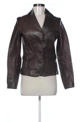 Geacă de piele pentru femei Unbranded, Mărime S, Culoare Maro, Preț 262,45 Lei, #137806932