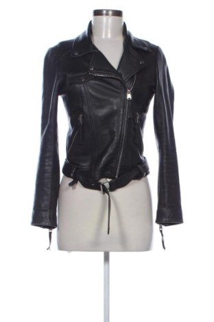 Дамско кожено яке Zara, Размер M, Цвят Черен, Цена 122,89 €, #137752743