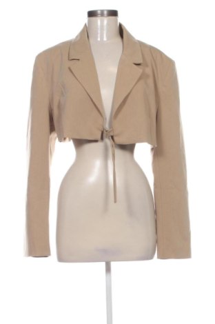 Sacou de femei Bershka, Mărime L, Culoare Bej, Preț 141,72 Lei, #137760895