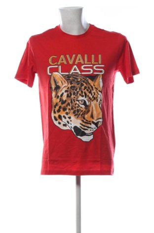 Męski T-shirt Cavalli Class, Rozmiar L, Kolor Czerwony, Cena 251,57 zł, #137719574