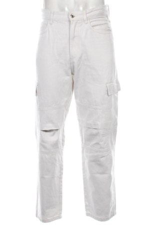 Blugi de bărbați Bershka, Mărime M, Culoare Ecru, Preț 105,00 Lei, #137791689