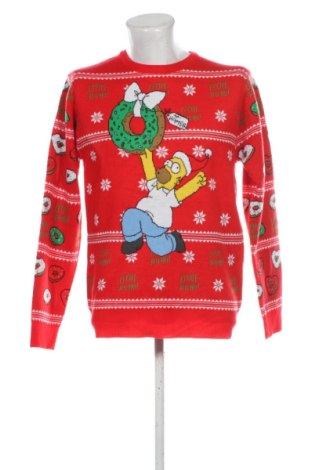 Мъжки пуловер The Simpsons, Размер M, Цвят Червен, Цена 18,00 €, #137774290