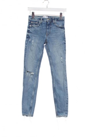 Dámske džínsy  Zara, Veľkosť XS, Farba Modrá, Cena  13,95 €