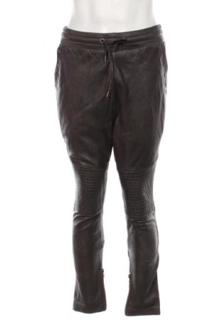 Panteloni din piele pentru bărbați Tigha, Mărime XL, Culoare Gri, Preț 442,99 Lei