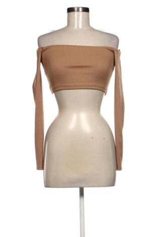 Bluză de femei Bershka, Mărime S, Culoare Bej, Preț 52,49 Lei, #137858876