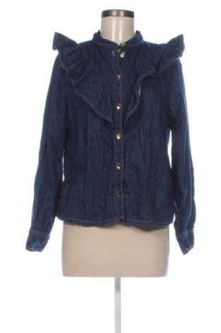 Дамска риза Zara, Размер M, Цвят Син, Цена 13,70 €, #137819218