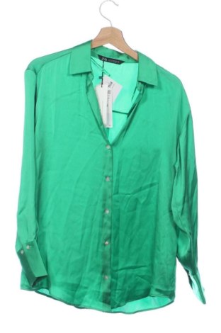 Cămașă de femei Zara, Mărime XS, Culoare Verde, Preț 167,97 Lei, #137824754