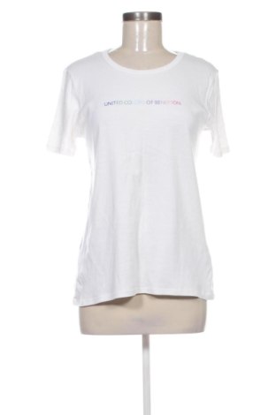 Damski T-shirt United Colors Of Benetton, Rozmiar XL, Kolor Biały, Cena 38,10 zł, #137829689