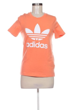 Γυναικείο t-shirt Adidas, Μέγεθος S, Χρώμα Πορτοκαλί, Τιμή 14,00 €, #137858309