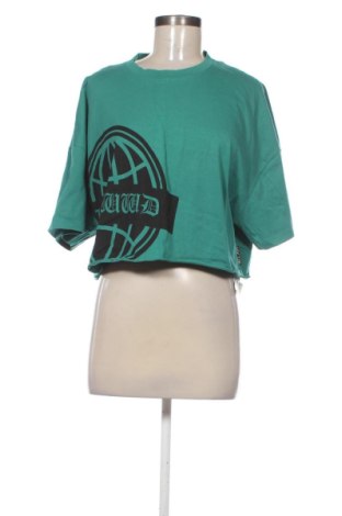 Tricou de femei Bershka, Mărime M, Culoare Verde, Preț 46,00 Lei, #137860534
