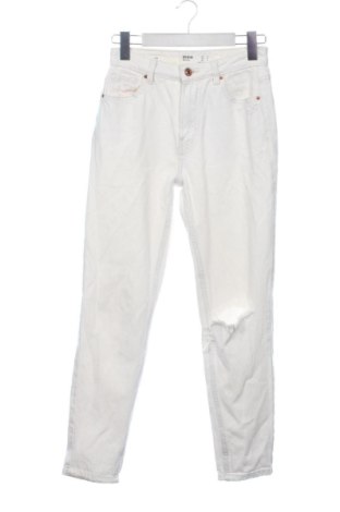 Blugi de femei Bershka, Mărime XXS, Culoare Ecru, Preț 78,00 Lei, #137832331
