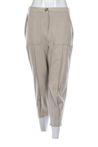 Pantaloni de velvet de femei Zara, Mărime L, Culoare Bej, Preț 73,49 Lei, #137804078