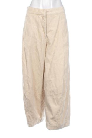 Pantaloni de velvet de femei Zara, Mărime XL, Culoare Bej, Preț 166,14 Lei, #137819490