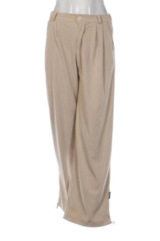 Pantaloni de velvet de femei Unbranded, Mărime S, Culoare Bej, Preț 78,74 Lei, #137840877