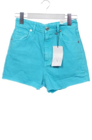 Дамски къс панталон Zara, Размер XS, Цвят Син, Цена 18,00 €, #137836831