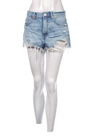 Pantaloni scurți de femei Zara, Mărime L, Culoare Albastru, Preț 41,99 Lei, #137855191