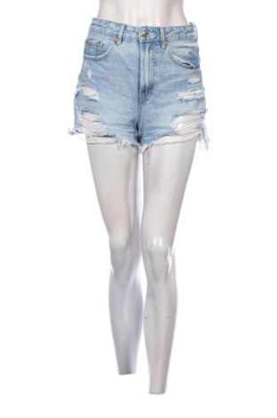 Pantaloni scurți de femei Stradivarius, Mărime S, Culoare Albastru, Preț 52,49 Lei, #137837272