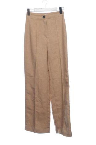 Damskie spodnie Bershka, Rozmiar XS, Kolor Beżowy, Cena 105,84 zł, #137793202