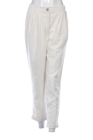 Pantaloni de femei Sinsay, Mărime M, Culoare Ecru, Preț 78,74 Lei, #137832110