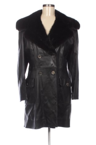 Palton din piele pentru damă Unbranded, Mărime M, Culoare Negru, Preț 944,83 Lei, #137812576