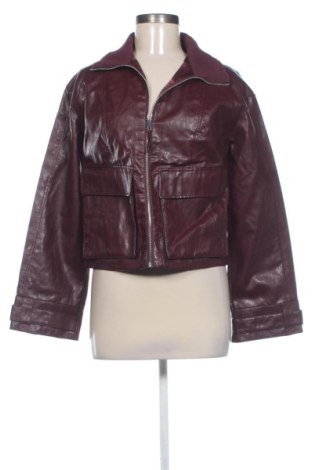 Geacă de piele pentru femei H&M, Mărime S, Culoare Roșu, Preț 251,96 Lei, #137813231