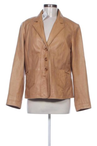 Дамско кожено яке Unbranded, Размер L, Цвят Бежов, Цена 49,60 €, #137841999