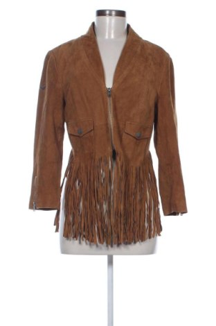Geacă de piele pentru femei Unbranded, Mărime M, Culoare Maro, Preț 314,16 Lei, #137854295