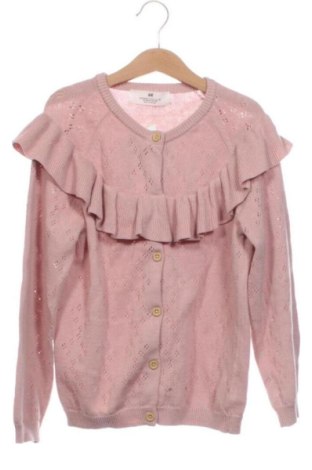 Kinder Strickjacke H&M, Größe 6-7y/ 122-128 cm, Farbe Aschrosa, Preis 9,00 €, #137834151