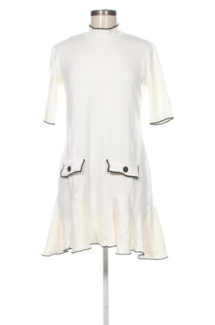 Sukienka Zara, Rozmiar L, Kolor ecru, Cena 135,47 zł, #137829017