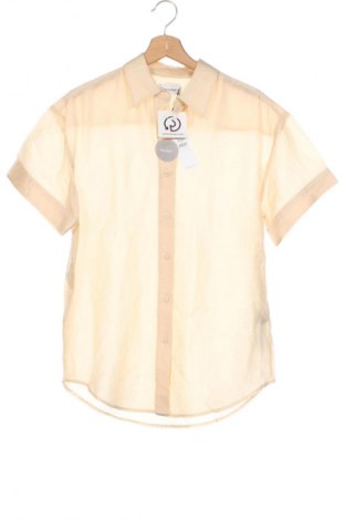 Γυναικείο πουκάμισο Calvin Klein, Μέγεθος XS, Χρώμα Κίτρινο, Τιμή 31,99 €