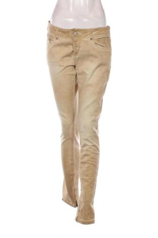 Damskie jeansy Zara Trafaluc, Rozmiar L, Kolor Beżowy, Cena 74,99 zł