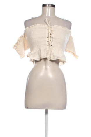 Дамска блуза Zara, Размер M, Цвят Екрю, Цена 17,27 €, #137885156