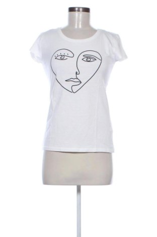 Damen T-Shirt Stradivarius, Größe M, Farbe Weiß, Preis 8,76 €, #137884676