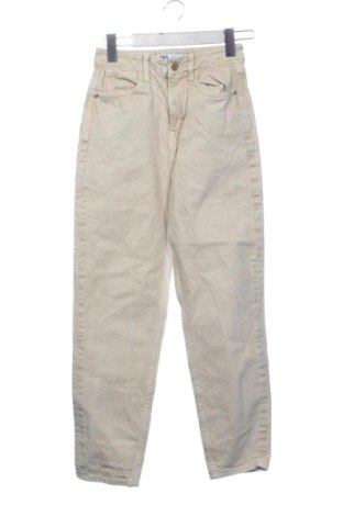 Blugi de femei Zara, Mărime XS, Culoare Bej, Preț 72,00 Lei, #137894334
