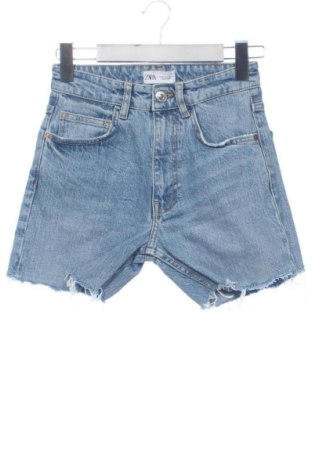 Pantaloni scurți de femei Zara, Mărime XXS, Culoare Albastru, Preț 41,99 Lei, #137872588