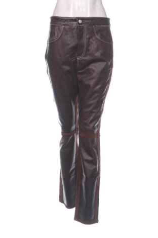 Damskie skórzane spodnie MM6 Maison Martin Margiela, Rozmiar M, Kolor Brązowy, Cena 520,72 zł, #137860513